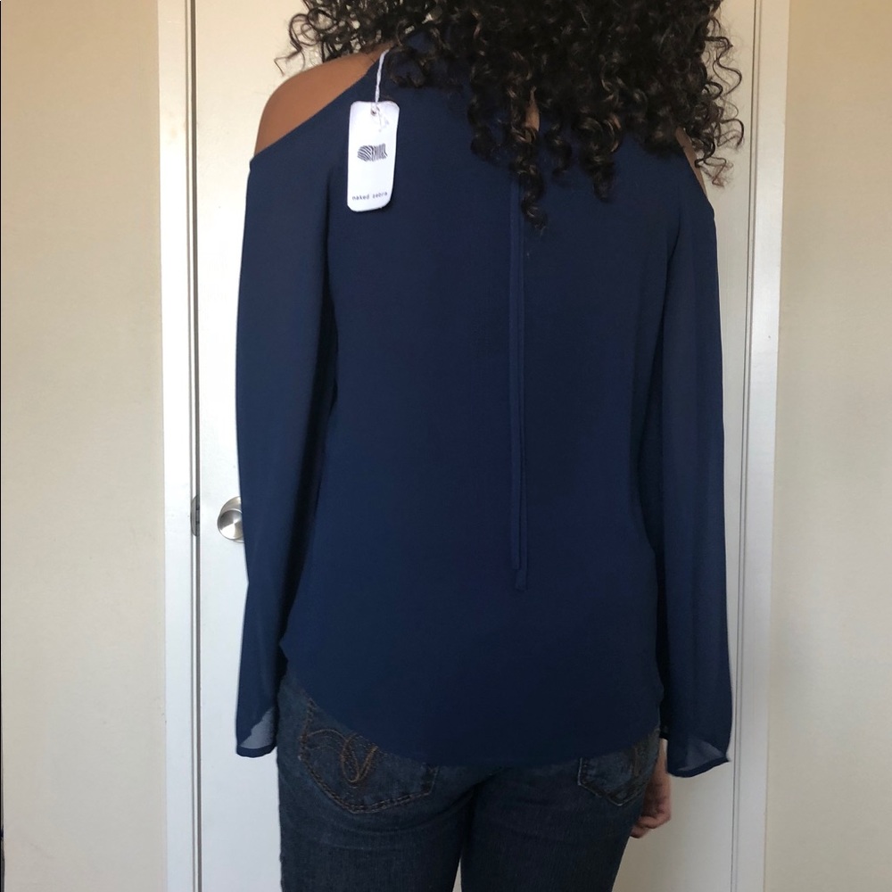 Navy Blue Blouse Naked Zebra - Picture 4 of 8
